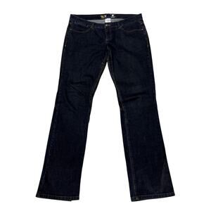 Mountain Hardwear Jeans Womens Sz 10 Long Blue Straight Leg Organic Cotton Blend